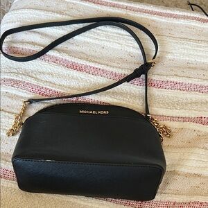 Michael Kors Black and Gold Crossbody Bag